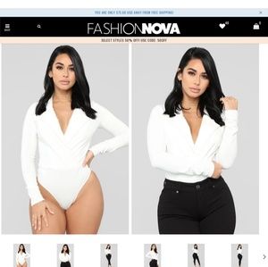 Fashion Nova Off White Bodysuit